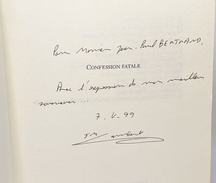 Confession fatale --- avec hommage de l'auteur. Lambert Jean-Michel