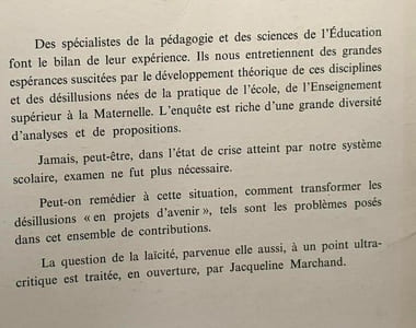 Raison présente n°71 --- Pédagogie: espoirs et désillusion - laïcité 1984