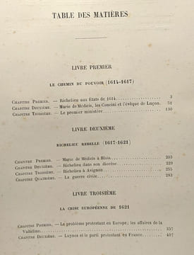 Histoire du Cardinal de Richelieu -tome premier: La jeunesse de Richelieu 1585-1614; La France en 1614 --- tome deuxième - le premier ministère; ...