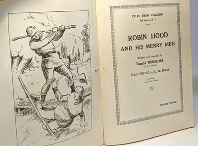Robin Hood and his Merry Men - tales from England 3rd Degree n°2 illustrated by G.W. Irwin 4th édition revised and corrected