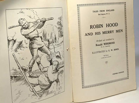 Robin Hood and his Merry Men - tales from England 3rd Degree n°2 illustrated by G.W. Irwin 4th édition revised and corrected. windross ronald