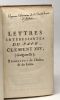 Lettres intéressantes Clément XIV (Ganganelli) - TOME SECOND - traduites de l'Italien et du latin seconde édition exactement revue et corrigée et ...