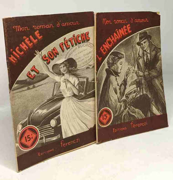 8 livres collection "mon roman d'amour": Michèle et son fétiche; l'enchaînée; l'impossible amour; l'enlèvement de Tsuru; Un amour meurt un autre naît; ...