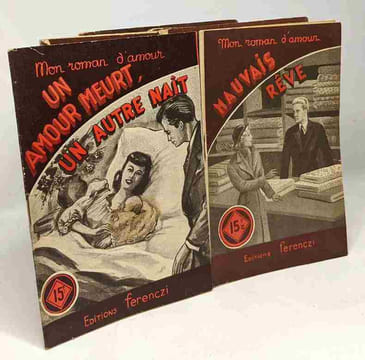 8 livres collection "mon roman d'amour": Michèle et son fétiche; l'enchaînée; l'impossible amour; l'enlèvement de Tsuru; Un amour meurt un autre naît; ...