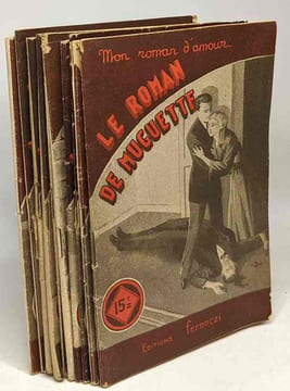 10 livres collection "mon roman d'amour": mariée sans amour + sa vangeance + une pauvre gosse + fille de la haine + près de toi toujours + l'aveu + un ...