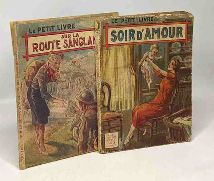 5 livres collection "le petit livre": sur la route sanglante; soir d'amour; gamine au coeur de femme; l'âme des fleurs; le chant même de l'amour. ...