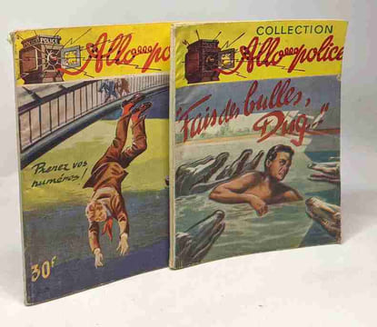 5 livres collection "allo police": prenez vos numéros; fais des bulles Dug; ce type a une sale tête; tu descends Baby; va te moucher... hé. Collectif