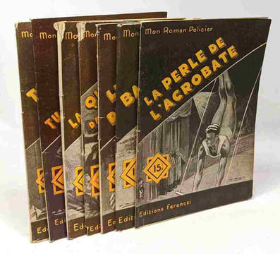 7 livres "Mon Roman policier": la baignoire à écluse le pont de curicuba; quatre trous dans un cercueil; la morte parfumée; la perle de l'acrobate; tu ...