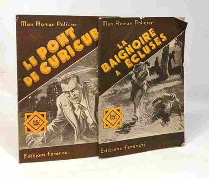 7 livres "Mon Roman policier": la baignoire à écluse le pont de curicuba; quatre trous dans un cercueil; la morte parfumée; la perle de l'acrobate; tu ...