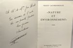 Nature et environnement - avec hommage de l'auteur. Gagnier-bordeaux Nicette