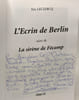 L'Ecrin de Berlin - avec hommage de l'auteur. Leclercq &Eacute;ric