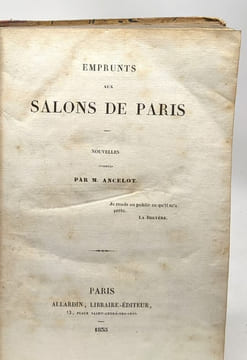 Emprunts aux salons de Paris - nouvelles. Ancelot M. (Virginie Ancelot)