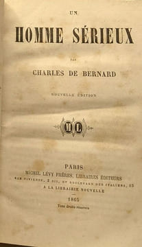 L'écueil + Un homme sérieux --- 2 livres coll. oeuvres complètes de Charles de Bernard. Charles De Bernard