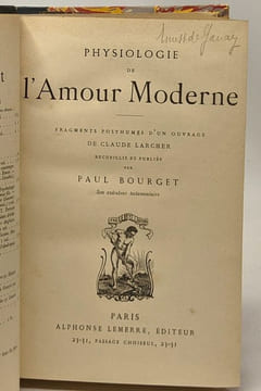 Cruelle énigme + L'irréparable + Le fantôme + Physiologie de l'amour moderne: fragments posthumes d'un ouvrage de Claude Larcher + Etudes et portraits ...