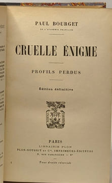 Cruelle énigme + L'irréparable + Le fantôme + Physiologie de l'amour moderne: fragments posthumes d'un ouvrage de Claude Larcher + Etudes et portraits ...