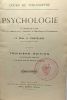 Psychologie - la science de l'âme dans ses rapports avec l'anatomie la physiologie et l'Hypnotisme - Cours de Philosophie - troisième édition ...