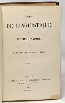 Études de linguistique et d'éthnographie. Hovelacque Vinson