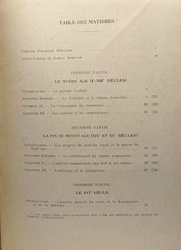 Histoire économique de la france tome premier le moyen âge et l'ancien régime tome deuxième les temps modernes (1789-1914). Sée Henri