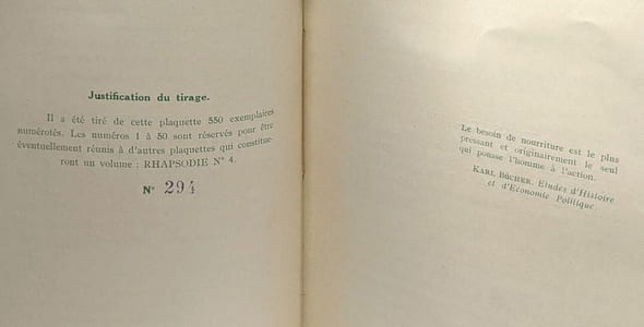 L'espace vital - exemplaire numéroté 294/550