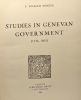Studies in genevan government 1536 - 1605. William Monter E