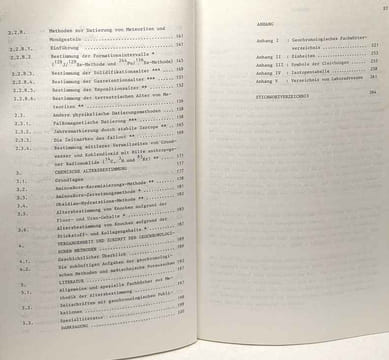 Einführung in die methoden der physikalischen und chemischen altersbestimmung. A. Geyh Mebus