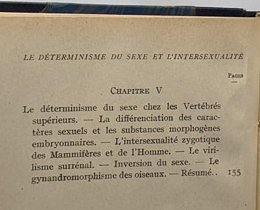 Le déterminisme du sexe et l'intersexualité - avec 93 figures