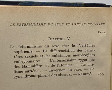Le déterminisme du sexe et l'intersexualité - avec 93 figures. Goldschmidt Richard