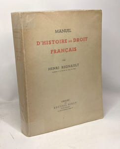 Manuel d'histoire du droit français