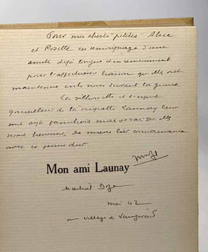 Mon ami Launay - chronique de l'Ancre de Cuivre - préface de Colonel breveté J. Bürher -- collection de l'Ancre avec hommage de l'auteur. Doze Martial
