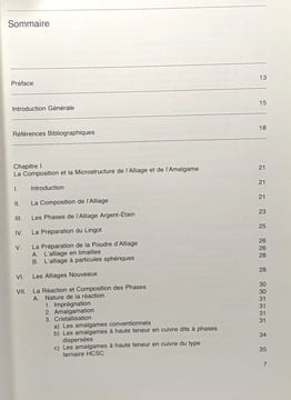 L'amalgame dentaire - sa microstructure ses propriétés et sa technique de manipulation. Ablert G. Vermeersch Matthijs M.A. Vrijhoef Adam J. Spanauf