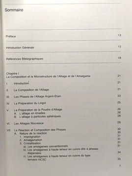 L'amalgame dentaire - sa microstructure ses propriétés et sa technique de manipulation. Ablert G. Vermeersch Matthijs M.A. Vrijhoef Adam J. Spanauf