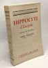 Hippolyte d'Euripide - étude et analyse - les chefs d'oeuvre de la littérature expliqués. Méridier Louis