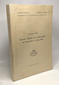 Comptes rendus des journées d'études sur la mécanisation de l'agriculture au Congo Belge