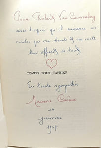 Contes pour caprine - exemplaire n°86 - avec hommage de l'auteur - édition 1961