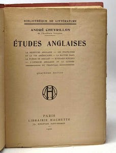 Études anglaises - bibliothèque de littérature - quatrième édition