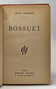 Bossuet - avec hommage de l'auteur édition 1929