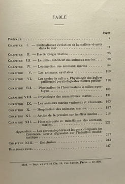 Physiologie des animaux marins - bibliothèque de philosophie scientifique. Portier Paul