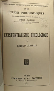 Existentialisme théologique - TOME I - acutalités scientifiques et industrielles 1049 études philosophiques