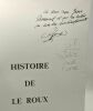 Histoire de Le Roux - avec hommage de l'auteur. Joseph Cerfaux