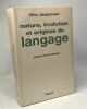 Nature  évolution et origines du langage. Jespersen Otto