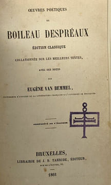Oeuvres poétiques de Boileau Despréaux - édition classique avec des notes par Eugène Van Bemmel. Boileau Despréaux Van Bemmel