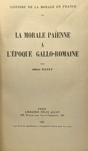La morale païenne à l'époque gallo-romaine - histoire de la morale en France