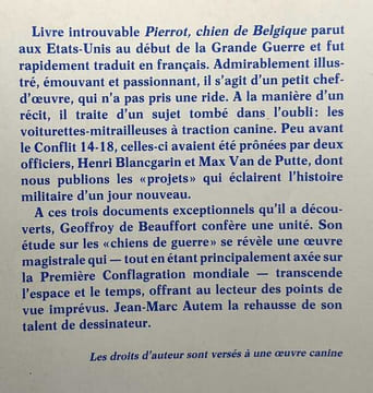 Chiens a la guerre. Broche François