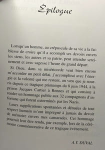 En hommage à mes camarades exterminés dans les camps nazis et à mes compagnons d'armes franco-anglo-américains