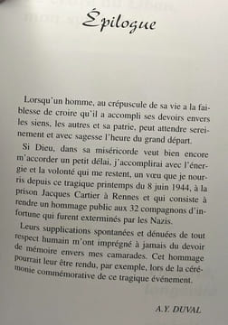 En hommage à mes camarades exterminés dans les camps nazis et à mes compagnons d'armes franco-anglo-américains. Albert-Yves Duval (alias Fleur De Blé ...