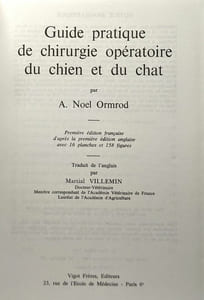 Guide pratique de chirurgie opératoire du chien et du chat