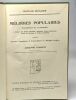 Mélodie populaires wallonnes et flamandes - préface annotation et transcription en musique chiffrée. Biarent Adolphe Roullier Gustave