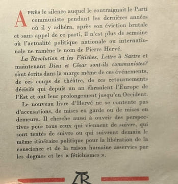 Dieu et César sont-ils communistes. HERVE Pierre