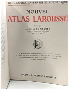 Nouvel atlas Larousse. Géographie Universelle Pittoresque