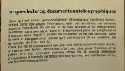Mgr Jacques Leclercq - Documents autobiographiques - vies et témoignages. Ladrière  Collard